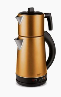Teba TH-334 CM Çelik Demlikli 1500 W Çelik Gövdeli Rose Gold Retro Çay Makinesi