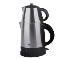 CVS DN-91128 Sudem Çelik Demlikli 1800 W Çelik Gövdeli Siyah Retro Çay Makinesi