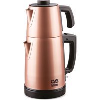CVS DN 1525 Çelik Demlikli 1800 W Çelik Gövdeli Rose Gold Retro Çay Makinesi