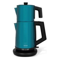 Goldmaster IN-6302Y TeaChef Çelik Demlikli 2200 W Çelik Gövdeli Yeşil Retro Çay Makinesi