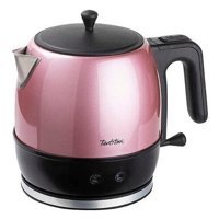 Tantitoni Çelik Demlikli 2200 W Çelik Gövdeli Pembe Retro Çay Makinesi