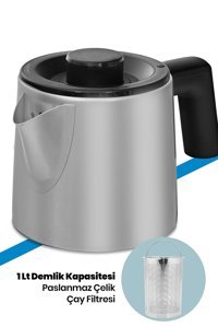 Goldmaster ProInox Plus Çelik Demlikli 2200 W Çelik Gövdeli İnox Retro Çay Makinesi