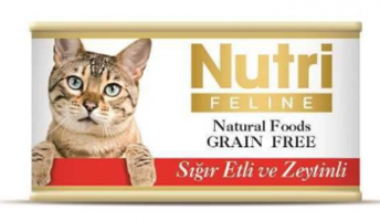 Nutri Feline Sığır Etli Zeytinli Yetişkin Yaş Kedi Maması 85 gr