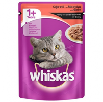 Whiskas Pouch Biftekli Soslu Yetişkin Yaş Kedi Maması 100 gr