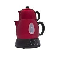 King K824 R Cam Demlikli 1500 W Çelik Gövdeli İnox Retro Çay Makinesi