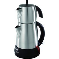 Arçelik K 3282 Çelik Demlikli 1650 W Çelik Gövdeli İnox Vintage Çay Makinesi
