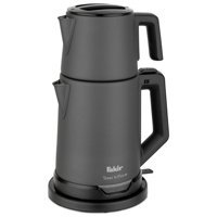 Fakir Steel N More Çelik Demlikli 1650 W Çelik Gövdeli Antrasit Çay Makinesi