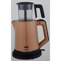 Fakir Cam Demlikli 1800 W Çelik Gövdeli Krem Retro Çay Makinesi