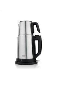 Schafer Optimal Çelik Demlikli 1800 W Çelik Gövdeli İnox Vintage Çay Makinesi