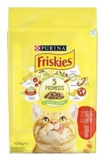 Friskies Sebzeli Tavuklu ve Parçalı Etli Yetişkin Yaş Kedi Maması 10000 gr