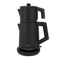 Goldmaster GM-7344S Akasya Çelik Demlikli 2200 W Çelik Gövdeli Siyah Retro Çay Makinesi