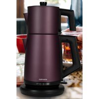GoldMaster IN 6306MA Çelik Demlikli 2200 W Çelik Gövdeli Mat Mor Çay Makinesi