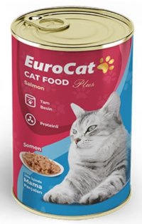 Eurocat Somonlu Jöleli Yetişkin Yaş Kedi Maması 415 gr