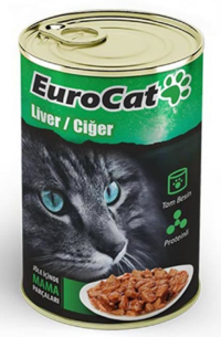 Eurocat Ciğerli Jöleli Yetişkin Yaş Kedi Maması 415 gr