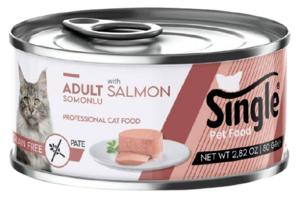 Single Pate Somonlu Yetişkin Yaş Kedi Maması 80 gr