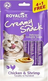 Royalist Creamy Snack Karidesli Tavuklu Ezme Yetişkin Yaş Kedi Maması 15 gr