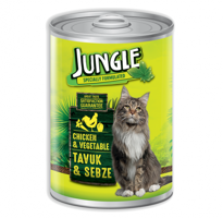 Jungle Sebzeli Tavuklu Jöleli Yetişkin Yaş Kedi Maması 415 gr