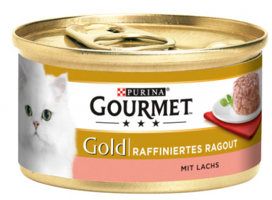 Gourmet Gold Savoury Cake Somonlu Soslu Yetişkin Yaş Kedi Maması 85 gr