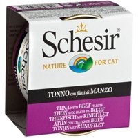 Schesir Sığır Etli Ton Balıklı Jöleli Yetişkin Yaş Kedi Maması 85 gr