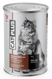 CatPlus Biftekli Biftekli Yetişkin Yaş Kedi Maması 415 gr
