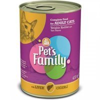 Pets Family Ciğerli Yetişkin Yaş Kedi Maması 410 gr