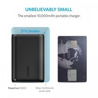 Anker PowerCore 10000 mAh Hızlı Şarj Micro USB Kablolu Powerbank Siyah