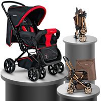 Baby Home BH-655 Pasific Plus Çift Yönlü Katlanabilir 360 Derece Dönen Tam Yatar Kabin Tipi Puset Bebek Arabası Kırmızı