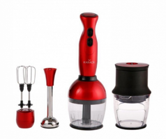 Karaca Blendfit Spiral Doğrayıcılı Rendeli Çırpıcılı 1000 W Mutfak Robotu Kırmızı