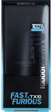Powerway TX10 10000 mAh Hızlı Şarj Micro USB Çoklu Kablolu Powerbank Siyah