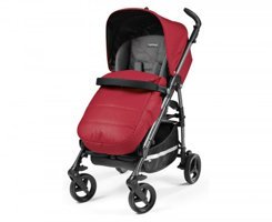 Peg Perego Si Katlanabilir Tek Elle Kapanan 360 Derece Dönen Tam Yatar Kabin Tipi Puset Bebek Arabası Kırmızı