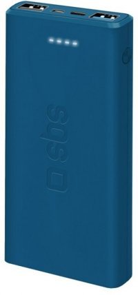 SBS TTBB10000FAST 10000 mAh Hızlı Şarj USB & Type C Çoklu Kablolu Powerbank Mavi