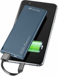 Cellularline FreePower 3000 mAh Hızlı Şarj Micro USB Kablolu Powerbank