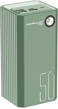Konfulon A22 50000 mAh Hızlı Şarj Işıklı USB & Type C Çoklu Kablolu Powerbank Yeşil
