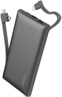 ACL PW-36 10000 mAh Hızlı Şarj USB & Type C Çoklu Kablolu Powerbank Siyah
