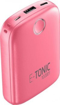 Cellularline E-Tonic 10000 mAh Hızlı Şarj USB & Type C Çoklu Kablolu Powerbank Pembe