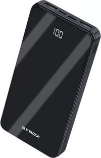 Syrox PB121 10000 mAh Hızlı Şarj Dijital Göstergeli USB & Type C Çoklu Kablolu Powerbank