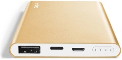 Ttec AlumiSlim 5000 mAh Hızlı Şarj USB & Type C Kablolu Powerbank Altın