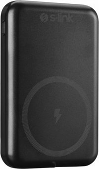 S-link G103 10000 mAh Hızlı Şarj Mıknatıslı USB & Type C Çoklu Kablolu Powerbank Siyah