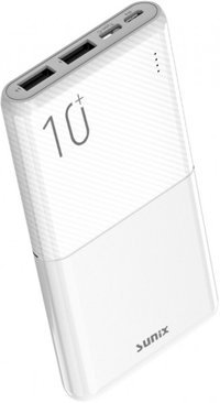 Sunix PB-13 10000 mAh Hızlı Şarj USB & Type C Çoklu Kablolu Powerbank Beyaz
