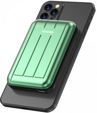 Foneng Q28 5000 mAh Hızlı Şarj USB & Type C Çoklu Kablolu Powerbank Yeşil