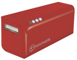 Tunçmatik Mini Charge 2000 mAh Micro USB Kablolu Powerbank Kırmızı