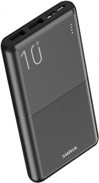 Sunix PB-13 10000 mAh Hızlı Şarj USB & Type C Çoklu Kablolu Powerbank Siyah