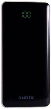Sunix PB-41 10000 mAh Hızlı Şarj Dijital Göstergeli USB & Type C Çoklu Kablolu Powerbank Siyah