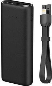 Wiwu Firefly 10000 mAh Hızlı Şarj Işıklı Lightning Kablolu Powerbank