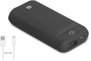 S-link Swapp SWP-52 5200 mAh Işıklı Micro USB Kablolu Powerbank Siyah
