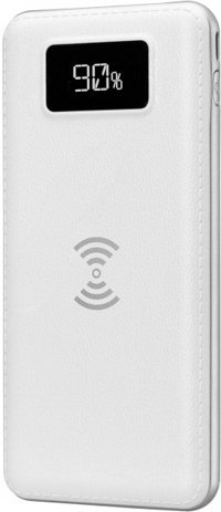 S-link IP-G10W 10000 mAh Hızlı Şarj Işıklı Dijital Göstergeli USB & Type C Çoklu Kablolu Powerbank Beyaz