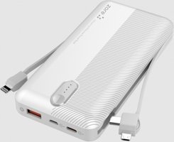 Zore ZR-2014 20000 mAh Hızlı Şarj USB & Type C Çoklu Kablolu Powerbank Beyaz