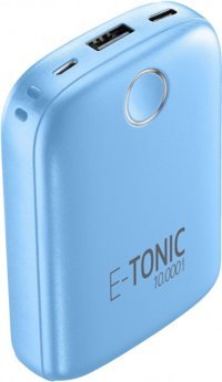 Cellularline E-Tonic 10000 mAh Hızlı Şarj USB & Type C Çoklu Kablolu Powerbank Mavi