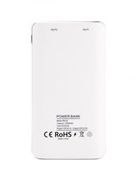 Syrox SYX-PB104 12000 mAh Hızlı Şarj Işıklı Dijital Göstergeli Micro USB Çoklu Kablolu Powerbank Beyaz
