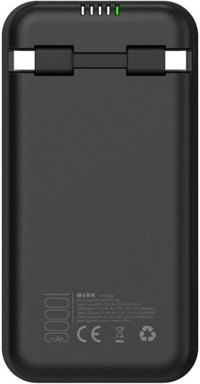S-link IP-PD100C 10000 mAh Hızlı Şarj USB & Type C Çoklu Kablolu Powerbank Siyah